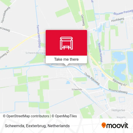 Scheemda, Eexterbrug Karte