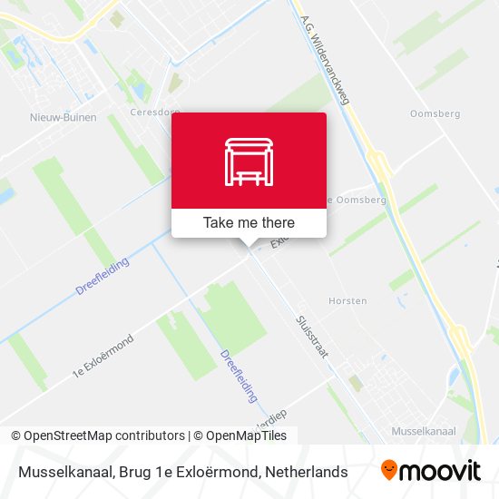 Musselkanaal, Brug 1e Exloërmond map