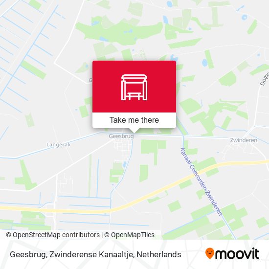 Geesbrug, Zwinderense Kanaaltje map
