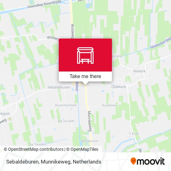 Sebaldeburen, Munnikeweg map