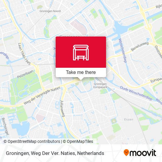 Groningen, Weg Der Ver. Naties map