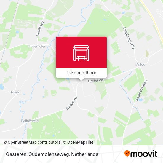 Gasteren, Oudemolenseweg map