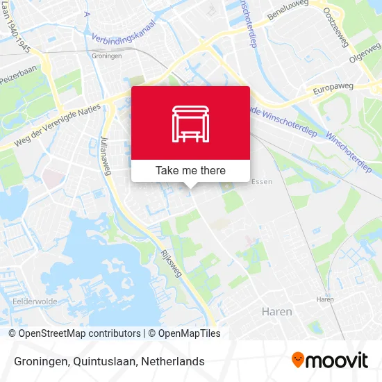 Groningen, Quintuslaan Karte