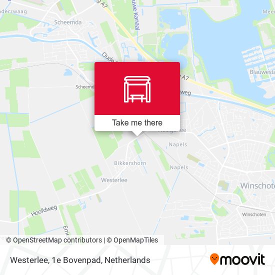 Westerlee, 1e Bovenpad map