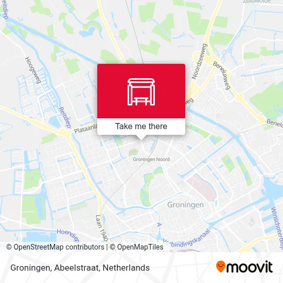 Groningen, Abeelstraat Karte