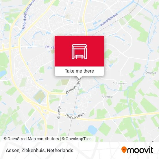 Assen, Ziekenhuis map