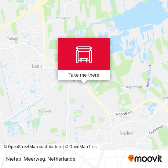 Nietap, Meerweg map