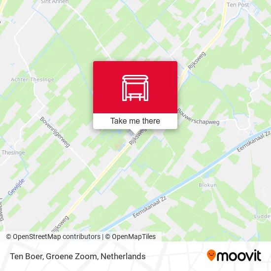Ten Boer, Groene Zoom map