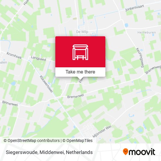 Siegerswoude, Middenwei map