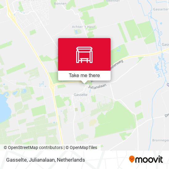 Gasselte, Julianalaan map