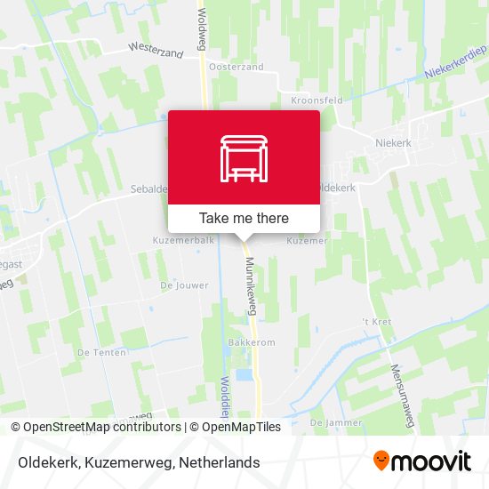 Oldekerk, Kuzemerweg map