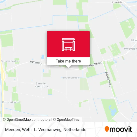 Meeden, Weth. L. Veemanweg Karte