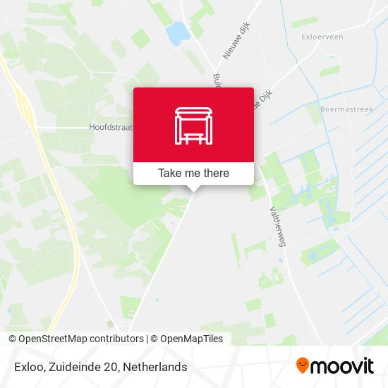 Exloo, Zuideinde 20 map