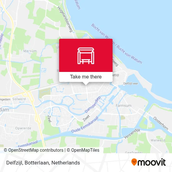 Delfzijl, Botterlaan map