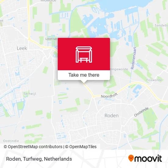 Roden, Turfweg map