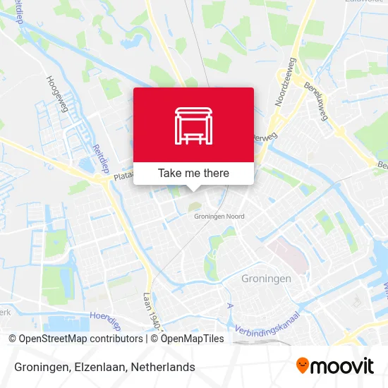 Groningen, Elzenlaan Karte