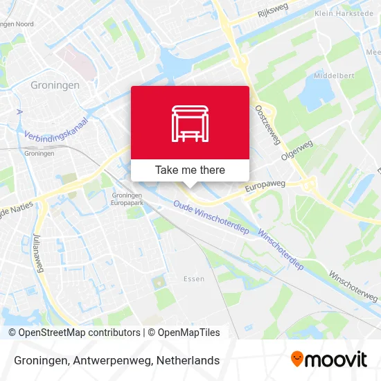 Groningen, Antwerpenweg Karte