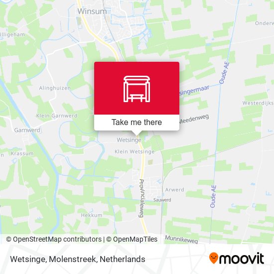 Wetsinge, Molenstreek map