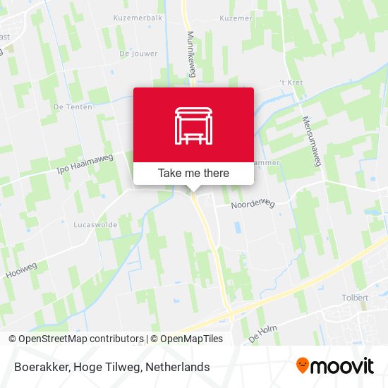 Boerakker, Hoge Tilweg map