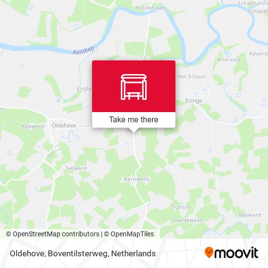 Oldehove, Boventilsterweg map
