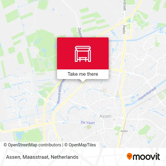 Assen, Maasstraat Karte