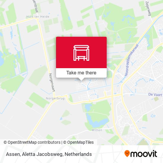 Assen, Aletta Jacobsweg map