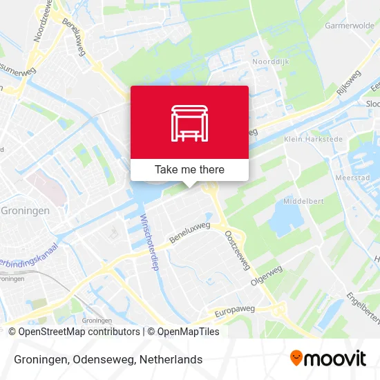 Groningen, Odenseweg Karte