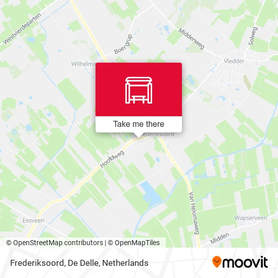 Frederiksoord, De Delle map