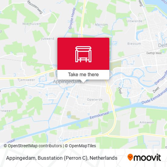 Appingedam, Busstation (Perron C) map