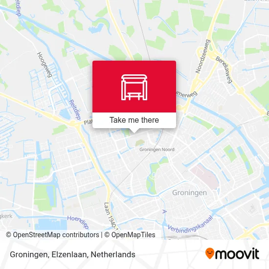 Groningen, Elzenlaan Karte