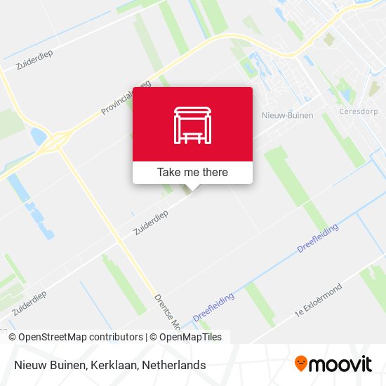 Nieuw Buinen, Kerklaan map