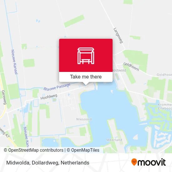 Midwolda, Dollardweg map