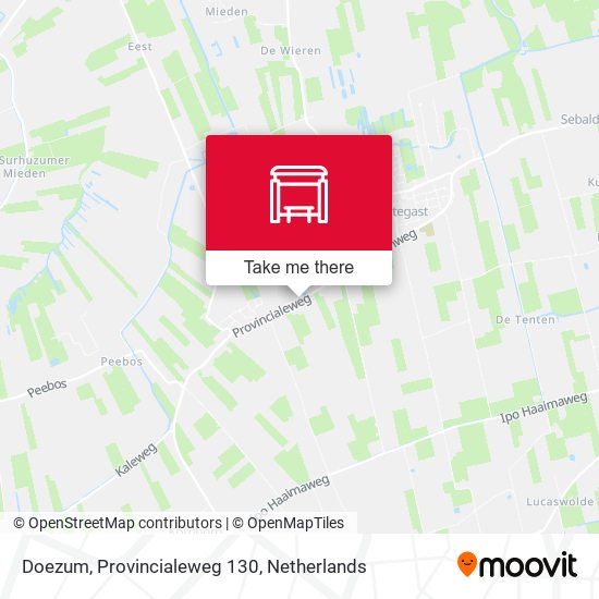 Doezum, Provincialeweg 130 map