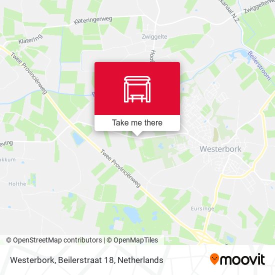 Westerbork, Beilerstraat 18 map