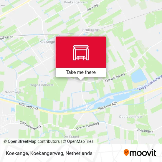 Koekange, Koekangerweg map