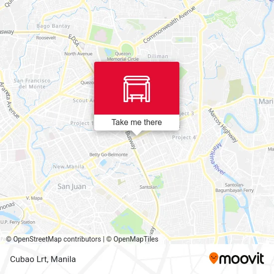 Cubao Lrt map
