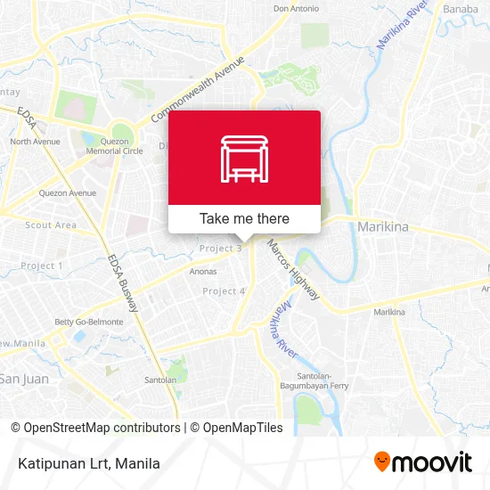 Katipunan Lrt map