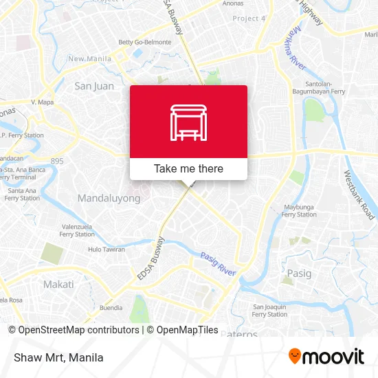 Shaw Mrt map
