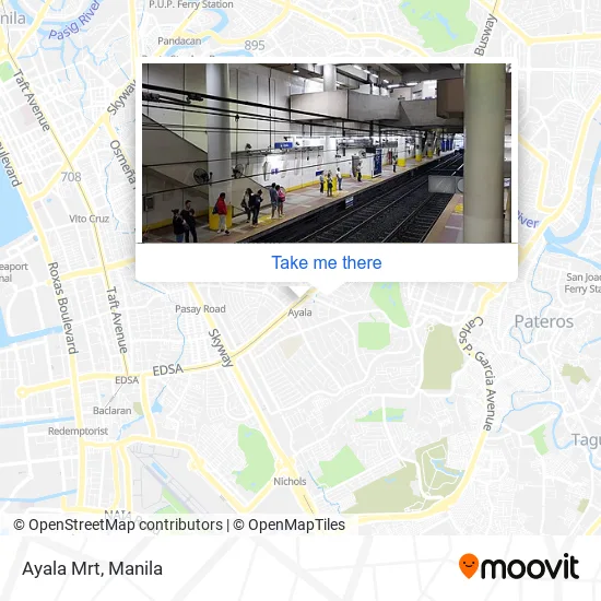 Ayala Mrt map