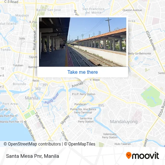 Santa Mesa Pnr map
