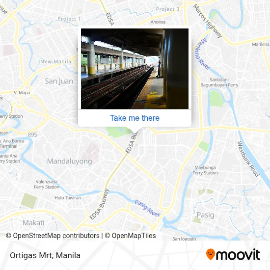 Ortigas Mrt map