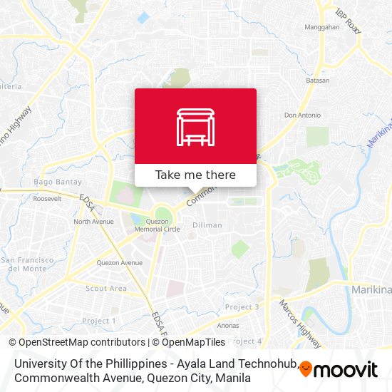 University Of the Phillippines - Ayala Land Technohub, Commonwealth Avenue, Quezon City map