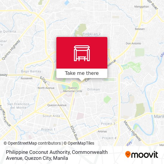 Philippine Coconut Authority, Commonwealth Avenue, Quezon City map