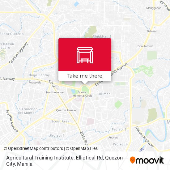 Agricultural Training Institute, Elliptical Rd, Quezon City map