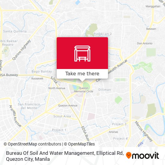 Bureau Of Soil And Water Management, Elliptical Rd, Quezon City map