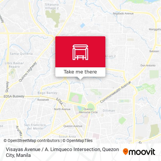 Visayas Avenue / A. Limqueco Intersection, Quezon City map