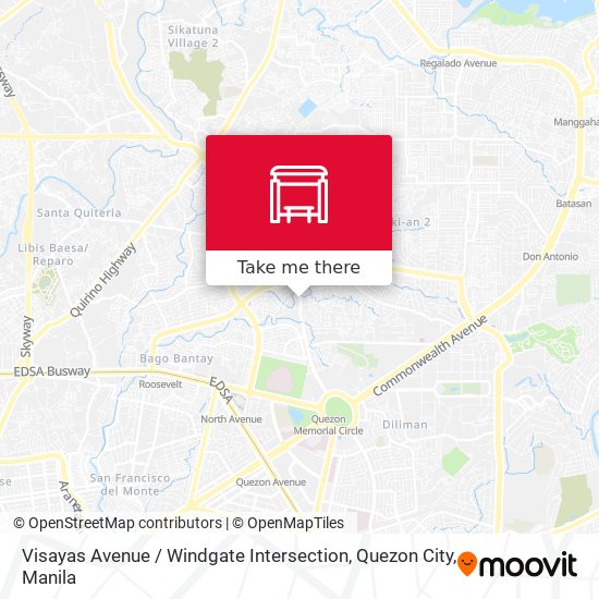 Visayas Avenue / Windgate Intersection, Quezon City map