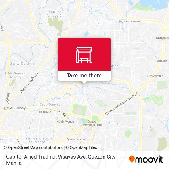 Capitol Allied Trading, Visayas Ave, Quezon City map