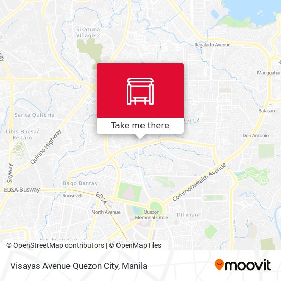 Visayas Avenue Quezon City map