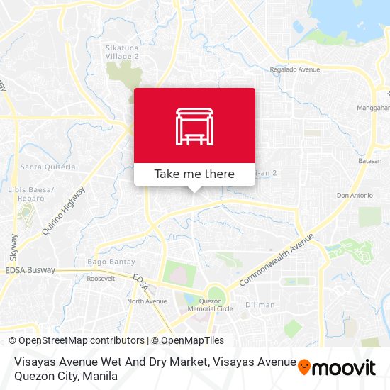 Visayas Avenue Wet And Dry Market, Visayas Avenue Quezon City map